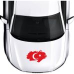 Sticker Usta Sönmez Sticker Sticker - Türk Bayrağı Sticker Kırmızı 50cm X 25cm