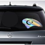 Sticker Usta Türk Bayrağı Araba Oto Motosiklet Karavan 4x4 Sticker 00786 Hologram 40x20 Cm