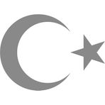 Sticker Usta Türk Bayrağı Ay Yıldız 00323 Gri 6 x 4 cm