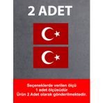 Sticker Usta Türk Bayrağı Ay Yıldız Bayrak Araba Oto Motosiklet Karavan Sticker 00068 - 25x14 Cm - Renkli