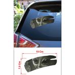 Sticker Usta Uzaylı Camdan Bakan Uzaylı Sticker Araba Oto Motosiklet Karavan Etiket 02129 Renkli 15x7,5 Cm