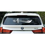Sticker Usta Uzun Tuning Hz. Ali Zülfikar Kılıcı Araba Cam Sticker Beyaz 60 x 15 cm