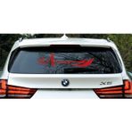 Sticker Usta Uzun Tuning Hz. Ali Zülfikar Kılıcı Araba Cam Sticker Kırmızı 70 x 18 cm dvr0005154-70x18