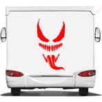 Sticker Usta Venom Korkunç Öfke Araba Oto Motosiklet Karavan Sticker 00138 - 20x11 Cm - Kırmızı