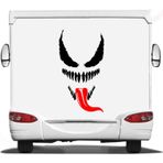 Sticker Usta Venom Korkunç Öfke Araba Oto Motosiklet Karavan Sticker 00138 - 30x16 Cm - Siyah