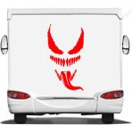 Sticker Usta Venom Korkunç Öfke Araba Oto Motosiklet Karavan Sticker 00138 - 80x44 Cm - Kırmızı