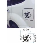 Sticker Usta Yakıt Deposu Kapağı Araba Oto Motosiklet Sticker 00023 - 12x9,5 Cm - Siyah