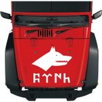 Sticker Usta(23217) Kurt ve Göktrkçe Türk Sticker - 00261 Beyaz 60X54 CM
