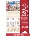 StickerArt 2026 5 Aylık Gemici Takvimi Denizci Duvar Takvimi 33x77,5 cm