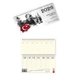 StickerArt 2026 Atatürk Haftalık Masa Takvimi Masa Sümeni Büyük Boy 33x16 cm