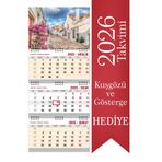 StickerArt 2026 Büyük Boy Extra Gemici Takvimi Denizci Duvar Takvimi 33x77,5 cm