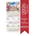 StickerArt 2026 Orta Boy Kuşe Gemici Takvimi Denizci Duvar Takvimi 31x70 cm