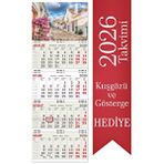 StickerArt 2026 Orta Boy Kuşe Gemici Takvimi Denizci Duvar Takvimi 31x86 cm