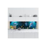 StickerArt 3D Sualtı Balıklar 60x200 cm Mutfak Tezgah Arası Folyo