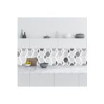StickerArt Altıgen Desen Gri 60x300 cm Mutfak Tezgah Arası Folyo