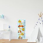 Stickerart Çocuk Odası Bebek Odası Boy Ölçer Boy Cetveli Sticker Araç Zürafa Beyaz