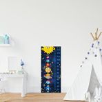 Stickerart Çocuk Odası Bebek Odası Boy Ölçer Boy Cetveli Sticker Gezegen Beyaz