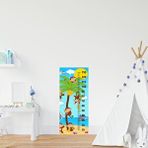 Stickerart Çocuk Odası Bebek Odası Boy Ölçer Boy Cetveli Sticker Maymunlar Beyaz