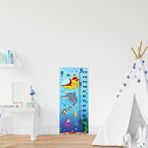 Stickerart Çocuk Odası Bebek Odası Boy Ölçer Boy Cetveli Sticker Su Altı Beyaz
