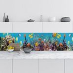 StickerArt Sualtı Dünyası 60x100 cm Mutfak Tezgah Arası Fayans Kaplama Folyosu