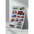 StickerMarket Araba Car Sticker Seti (1) - 21 x 32 cm - Renkli