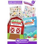 Stickki Eğitici Sticker Aktivite Kitap Seti Türkçe & Ingilizce A4 Karton 3-7 Yaş - 90ad
