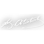 Stickrmarket Atatürk İmza Sticker 20 x 6 cm - Beyaz