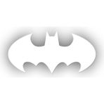 Stickrmarket Batman Amblem Beyaz 25x12.5 cm Araba Laptop Duvar Folyo Sticker