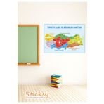 Sticksy Türkiye Iller Ve Bölgeler Haritası 50x70 Kendinden Yapışkanlı Folyo