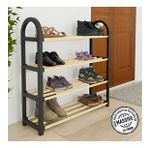 STICKWOOD 4 KATLI MASİF AHŞAP AYAKKABILIK ÇOK AMAÇLI MODÜLER RAF
