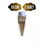 Stil 15Cm Plastik Ayak Mobilya Masa Ve Dolap Ayağı(15Cm)(Beyaz - Altın) Beyaz 15Cm 15Cm - 2 Adet