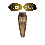 Stil 15Cm Plastik Ayak Mobilya Masa Ve Dolap Ayağı(15Cm)(Kahverengi - Altın) Kahverengi 15Cm 15Cm - 2 Adet