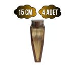 Stil 15Cm Plastik Ayak Mobilya Masa Ve Dolap Ayağı(15Cm)(Kahverengi - Altın) Kahverengi 15Cm 15Cm - 4 Adet