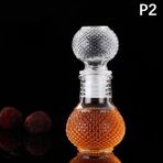 Stil 2 1 Adet 50 ml Viski Cam Likör Şişeleri Vidalı Kapaklı Alkol Oyma Parfüm Bal Kavanoz Mini Konteyner Düğün El Yapımı Hediye (Yurt Dışından) - 0,12 L - Renkli