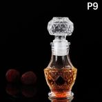 Stil 9 1 Adet 50 ml Viski Cam Likör Şişeleri Vidalı Kapaklı Alkol Oyma Parfüm Bal Kavanoz Mini Konteyner Düğün El Yapımı Hediye (Yurt Dışından) - 0,12 L - Renkli