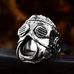 Stil A 11 Gotik Vintage Kafatası Maskesi Yüzük Erkekler Erkekler Için Benzersiz Hip Hop Paslanmaz Çelik Iskelet Yüzükler Biker Muska Takı Hediye Dropshipping (Yurt Dışından) - Yetişkin - Renkli