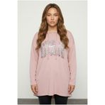 Stil Diva Büyük Beden Kapüşonlu Detaylı Cepsiz Uzun Kollu Viskon Likralı Sweatshirt 303002
