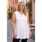 Stil Diva Büyük Beden Sıfır Kol V Yaka Eteği Bollaşan Bluz 304096