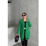 Stil Diva Büyük Beden Uzun Kollu Önü Kapamasız Uzun Dantel Hırka 302325