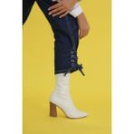 Stil Durağı ELTON MODEL 8 CM TOPUKLU SİTREÇ BOT ÇİZME BEYAZ