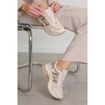 Stil Durağı ST30174 MODEL 5 CM TABANLI YENİ SEZON SPOR AYAKKABI BEJ