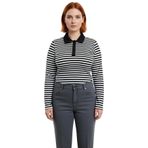 Stil Kadın Bluz Regular Örme Regular Kalıp Büyük Beden_Siyah-Beyaz-3XL