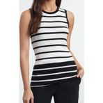 Stil Kadın Sıfır Kol Bluz Crop Triko Slim Kalıp
