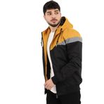 Stil Kombin Bill Üçgen Parçalı Kapşonlu Mevsimlik Mont 1220 - S - Sarı