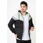 Stil Kombin Bill Üçgen Parçalı Kapşonlu Mevsimlik Mont 1220 - XL - Gri