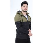 Stil Kombin Black Parçalı Kapşonlu Mevsimlik Mont Pldp 2907 - Haki