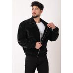 Stil Kombin Cep Kapaklı Demir Fermuarlı Dik Yaka Nova Mevsimlik Mont Bl 1810_60328 - Siyah - XL