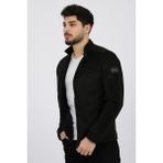Stil Kombin Göğüs Fermuarlı Hakim Yaka Süet Mevsimlik Mont PLDP 2904 - XL - Siyah