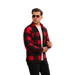 Stil Kombin Kareli Polar Kışlık Gömlek XC U16707 (Kırmızı, XXL)