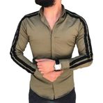 stil kombin Kolu Lastikli Çıtçıtlı Suni Deri Mont STR 5021-50311 BEJ S
